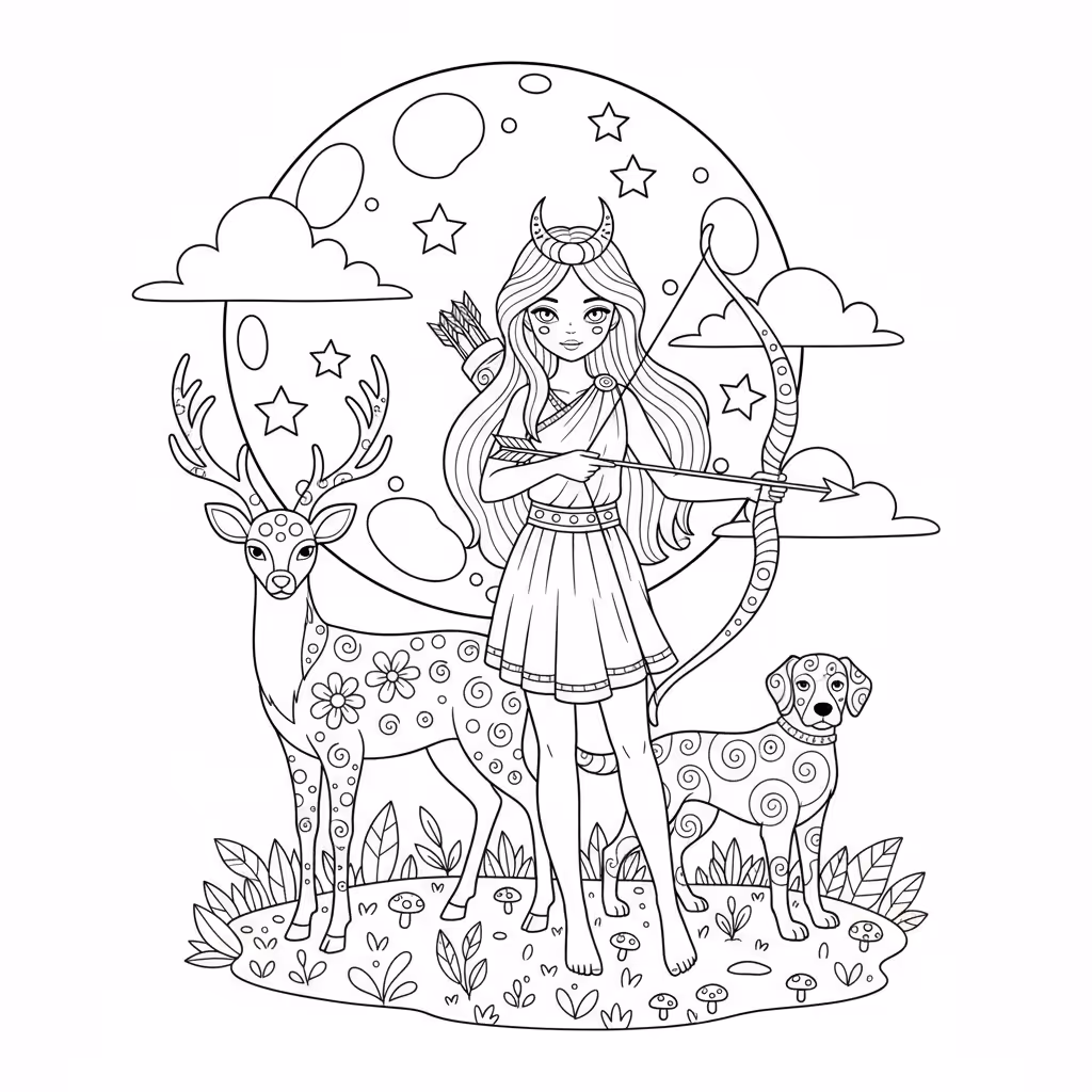 coloriage pour enfant à télécharger, niveau intermédiaire.