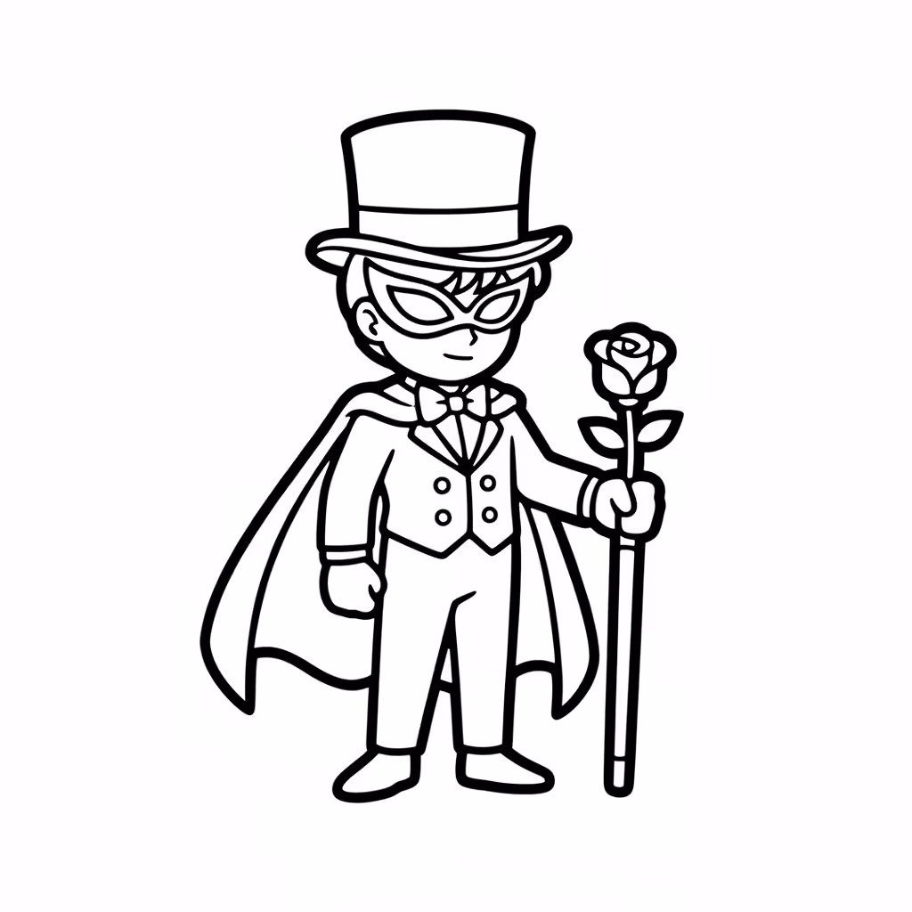 Picture of a printable coloring page showing Gardening, level easy