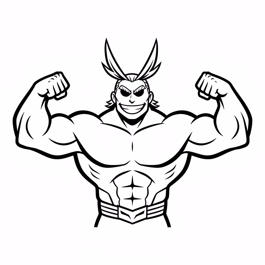 Picture of a printable coloring page showing African PrincessAll Might, level easy