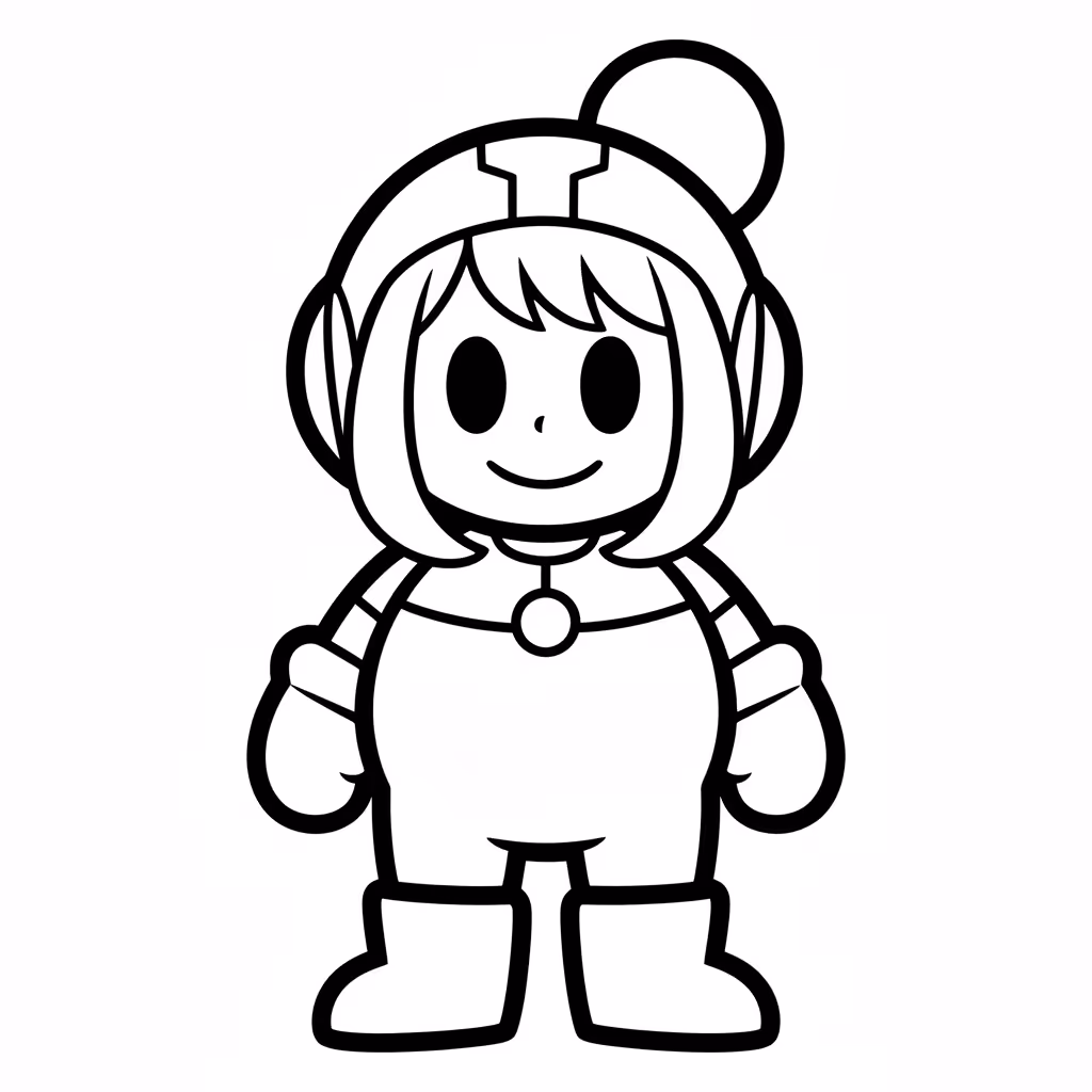 Picture of a printable coloring page showing Gardening, level easy