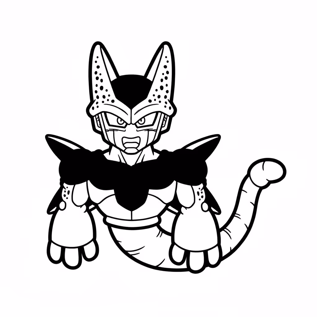 Picture of a printable coloring page showing African PrincessCell, level easy