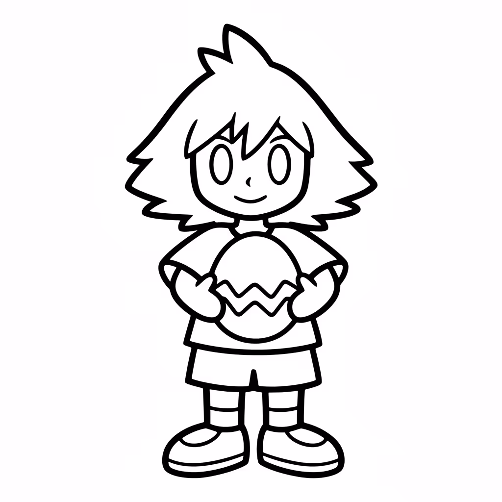 Picture of a printable coloring page showing Gardening, level easy