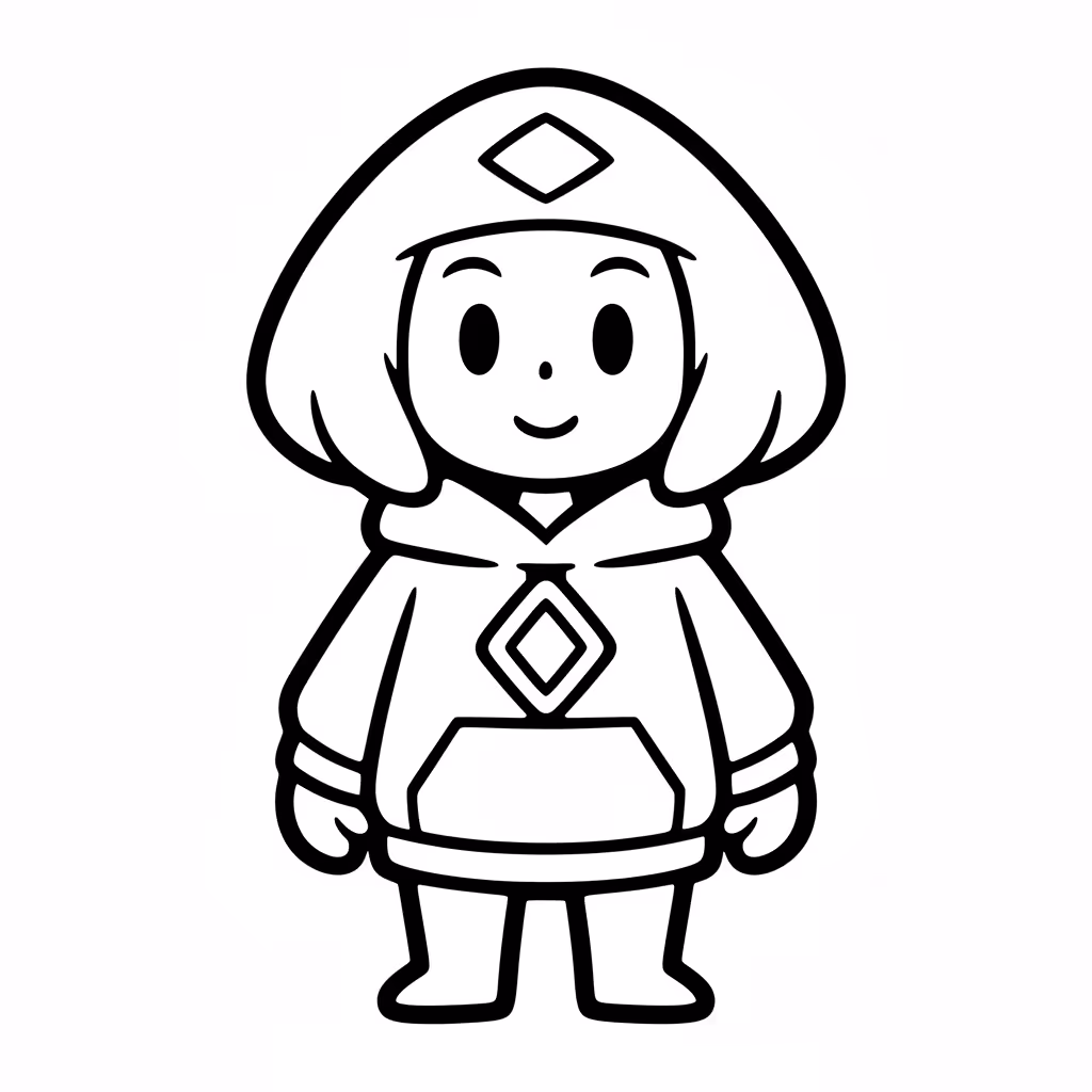 Picture of a printable coloring page showing Gardening, level easy