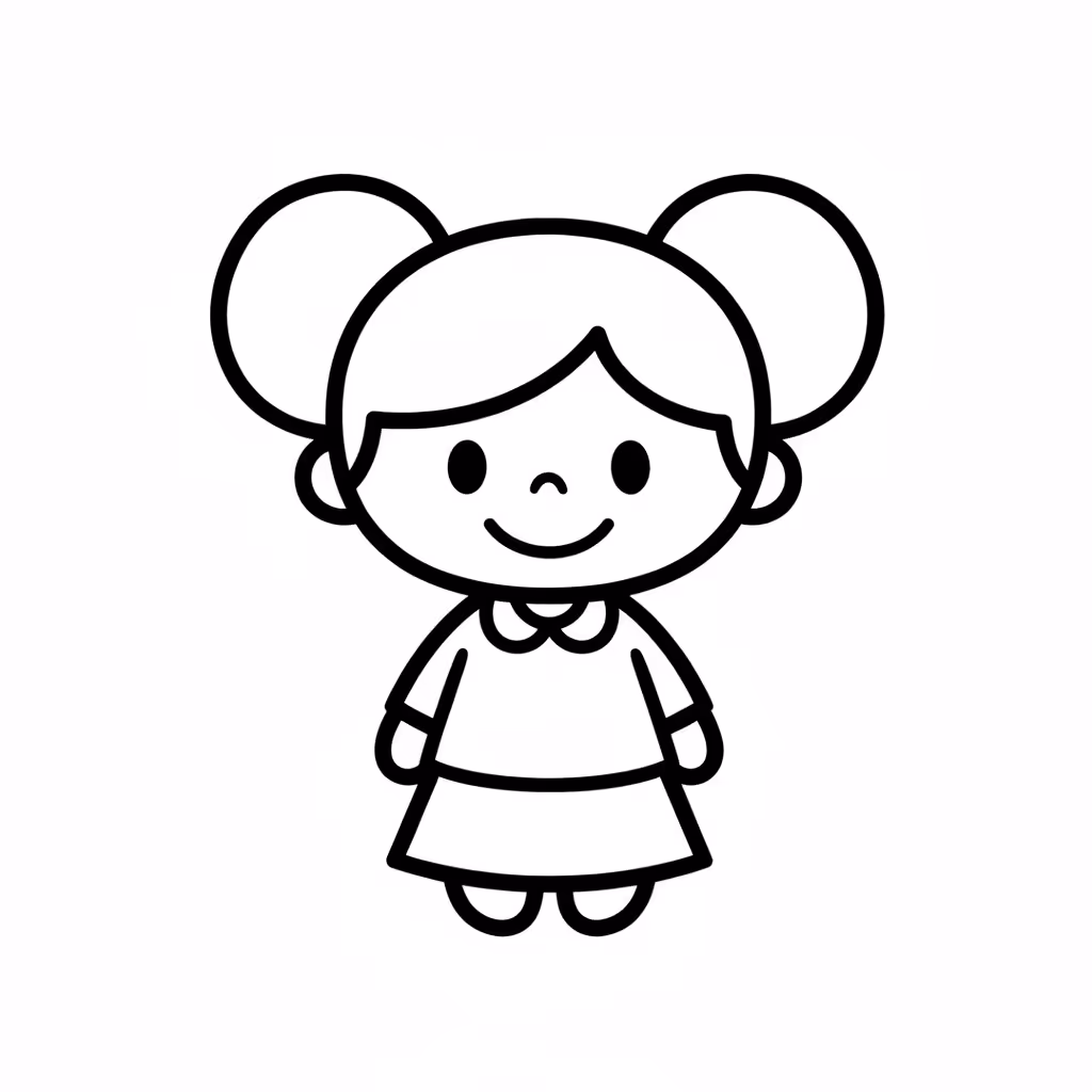 Picture of a printable coloring page showing Gardening, level easy