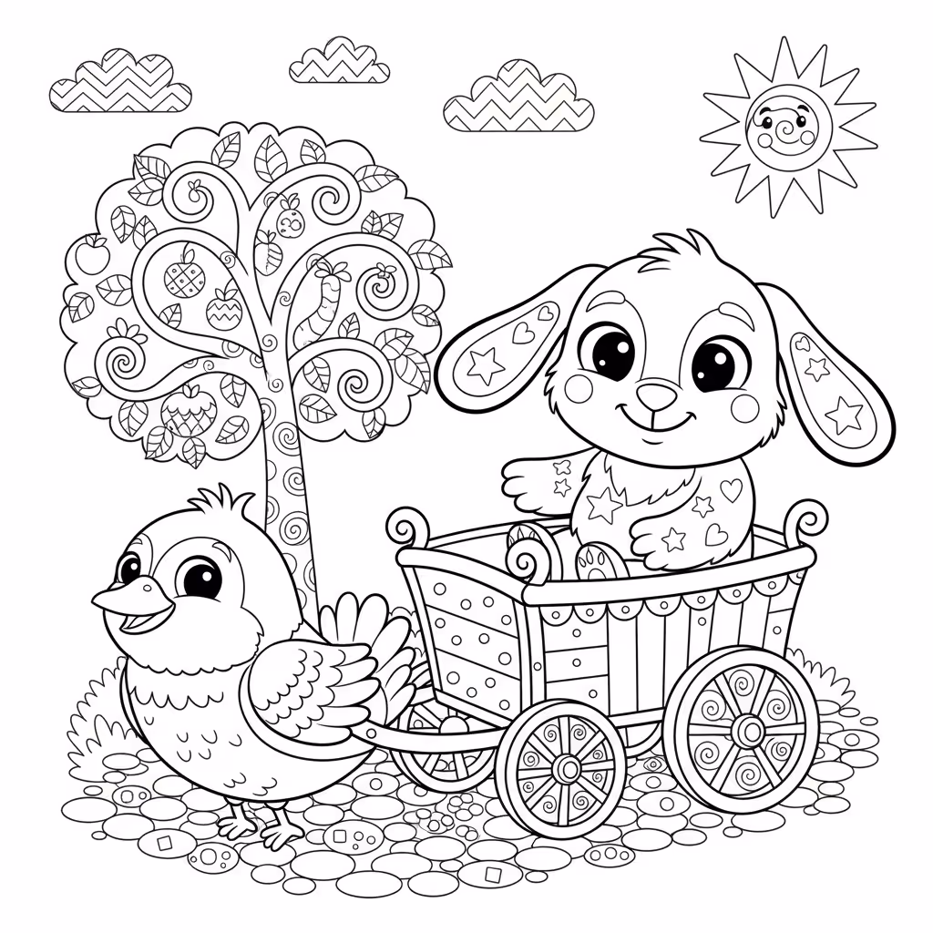 coloriage pour enfant à télécharger, niveau intermédiaire.
