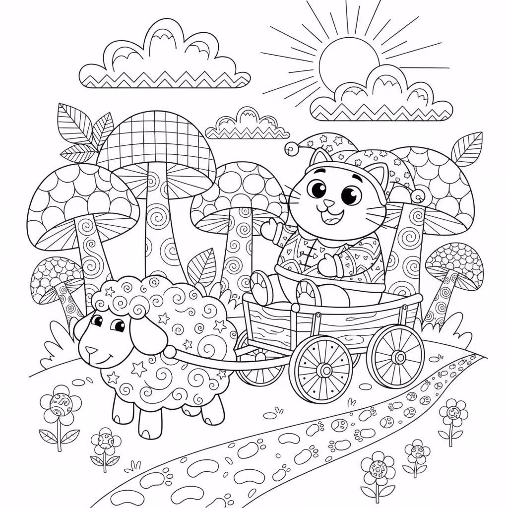 coloriage pour enfant à télécharger, niveau intermédiaire.