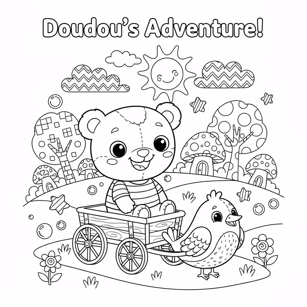 coloriage pour enfant à télécharger, niveau intermédiaire.