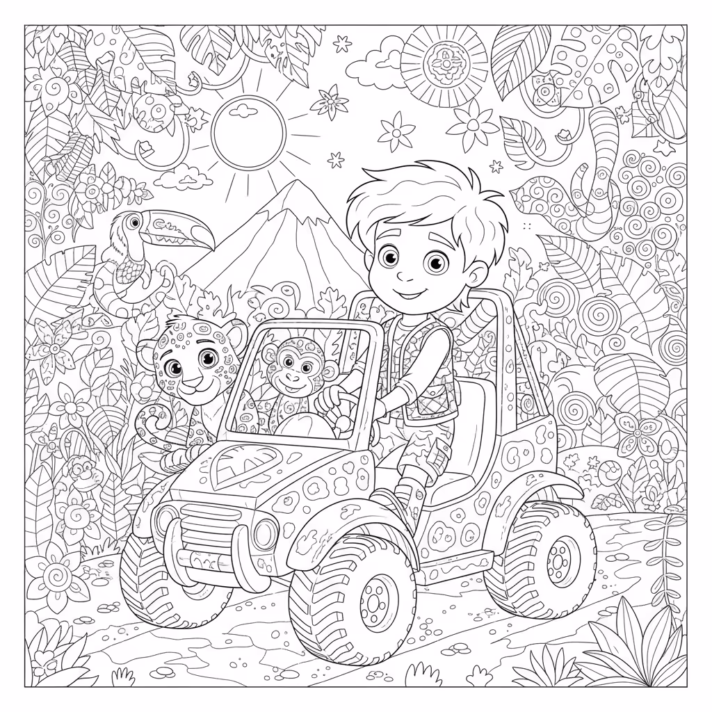 coloriage pour enfant à télécharger, niveau facile.coloriage pour enfant à télécharger, niveau difficile.