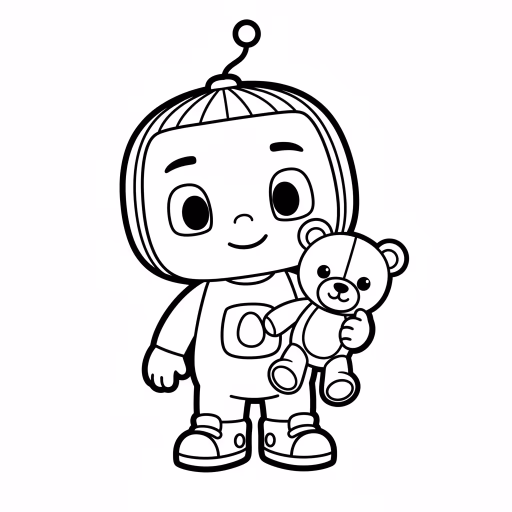 Picture of a printable coloring page showing Gardening, level easy