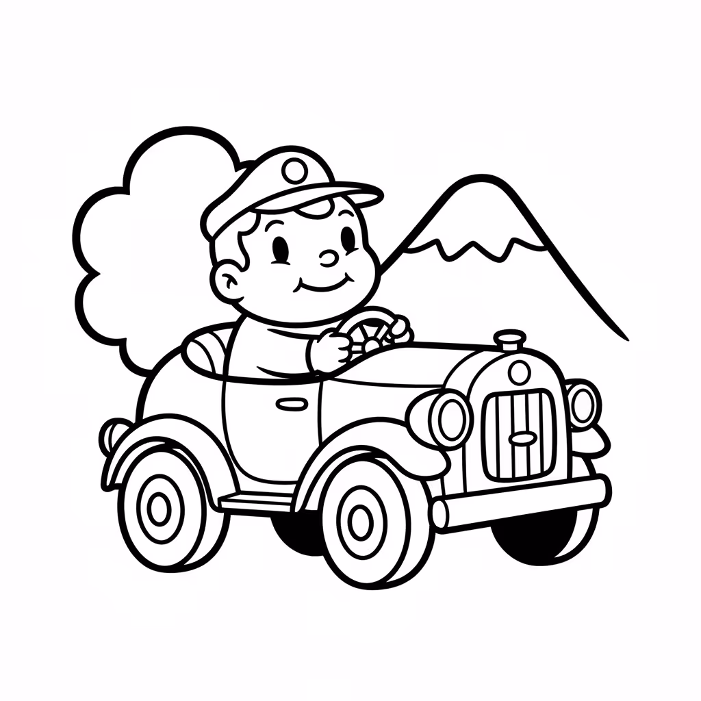 Picture of a printable coloring page showing Gardening, level easy