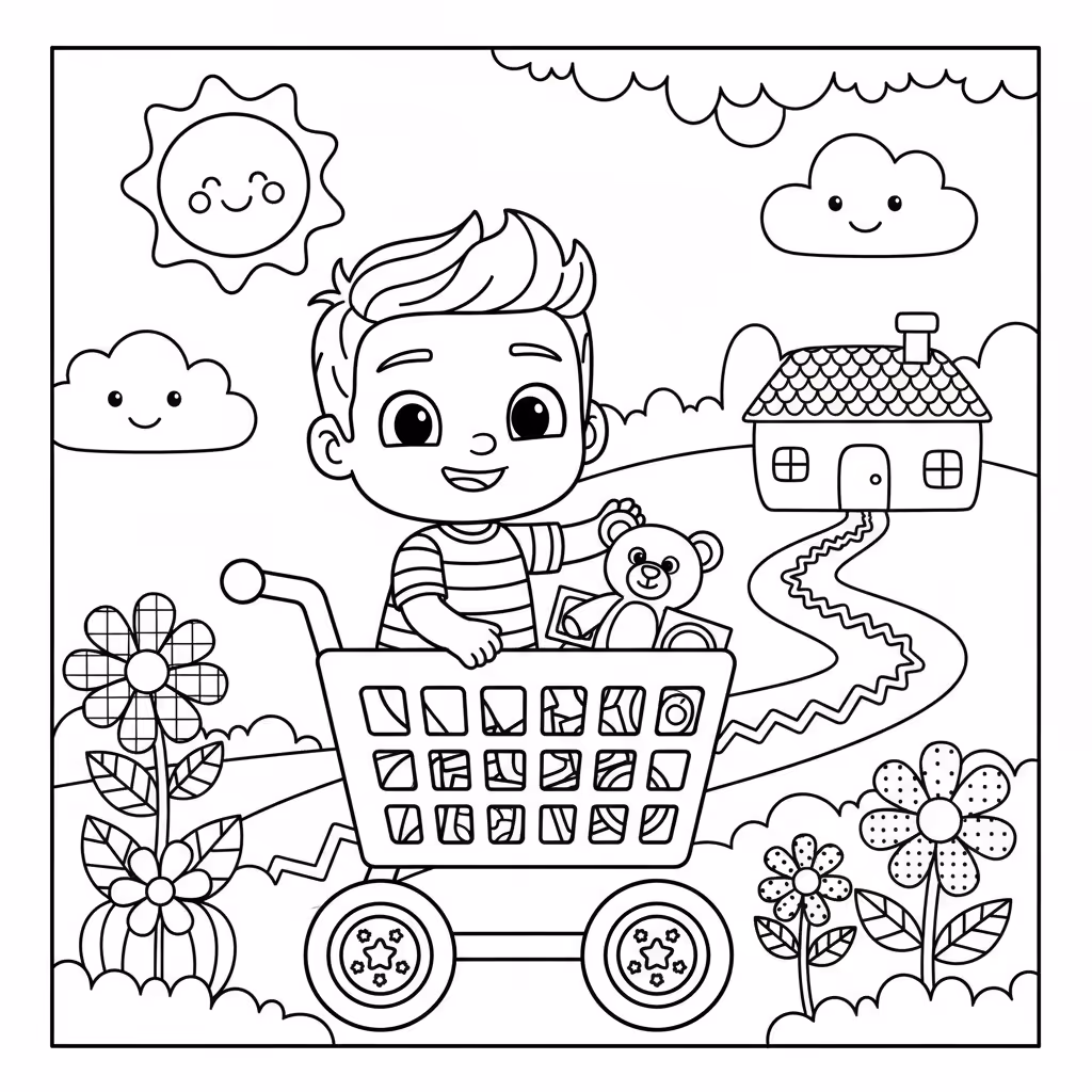 coloriage pour enfant à télécharger, niveau intermédiaire.