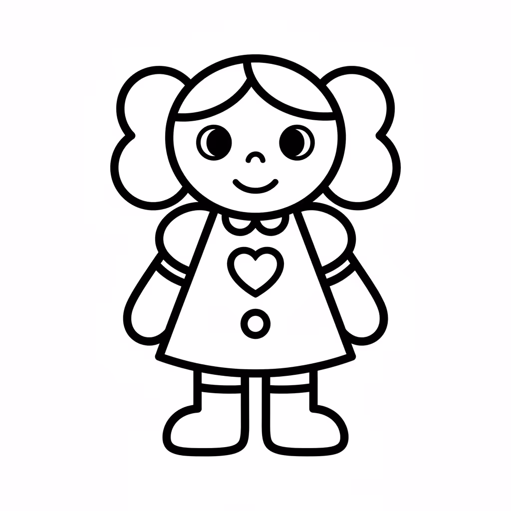 Picture of a printable coloring page showing African PrincessChloe, level easy