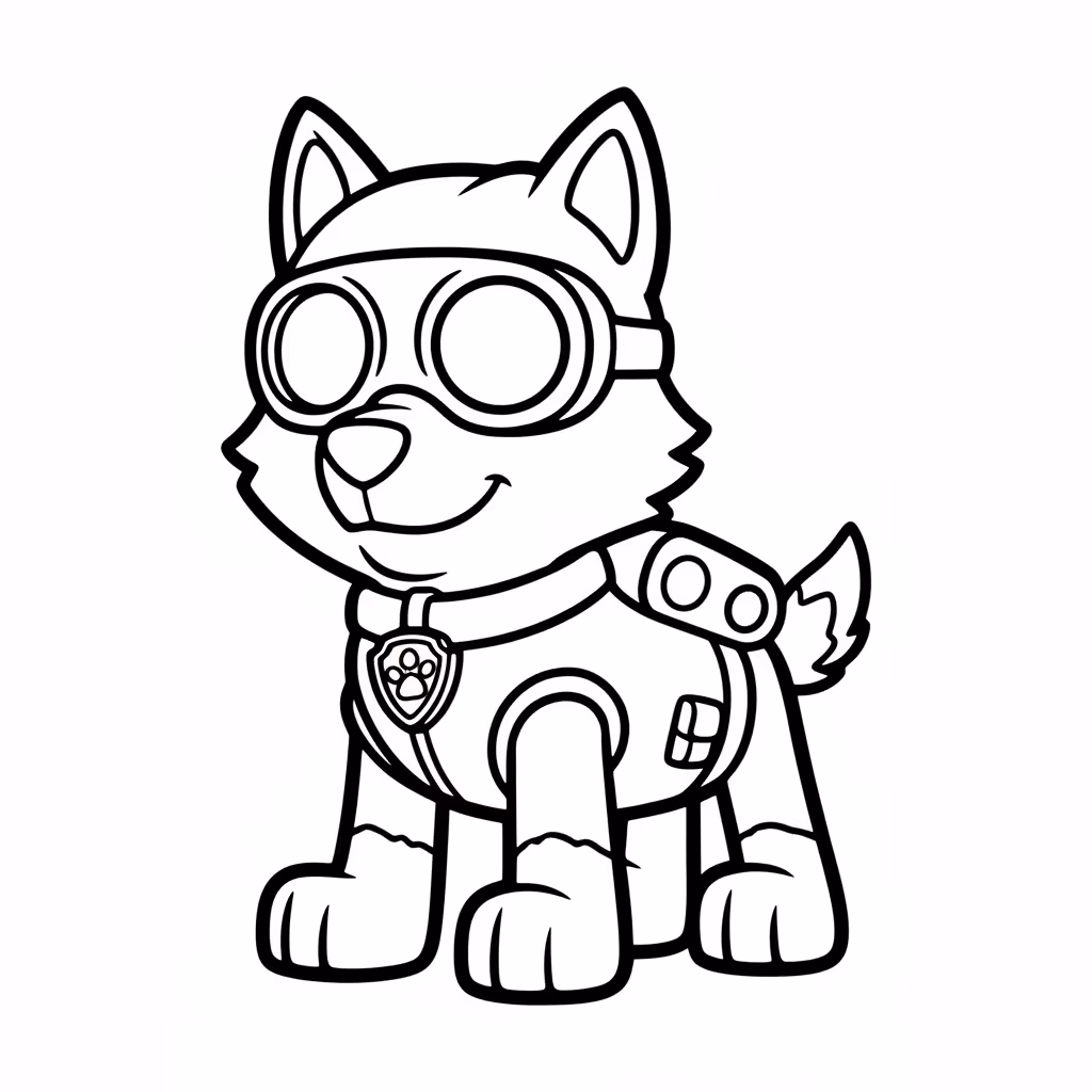 Picture of a printable coloring page showing African PrincessEverest, level easy