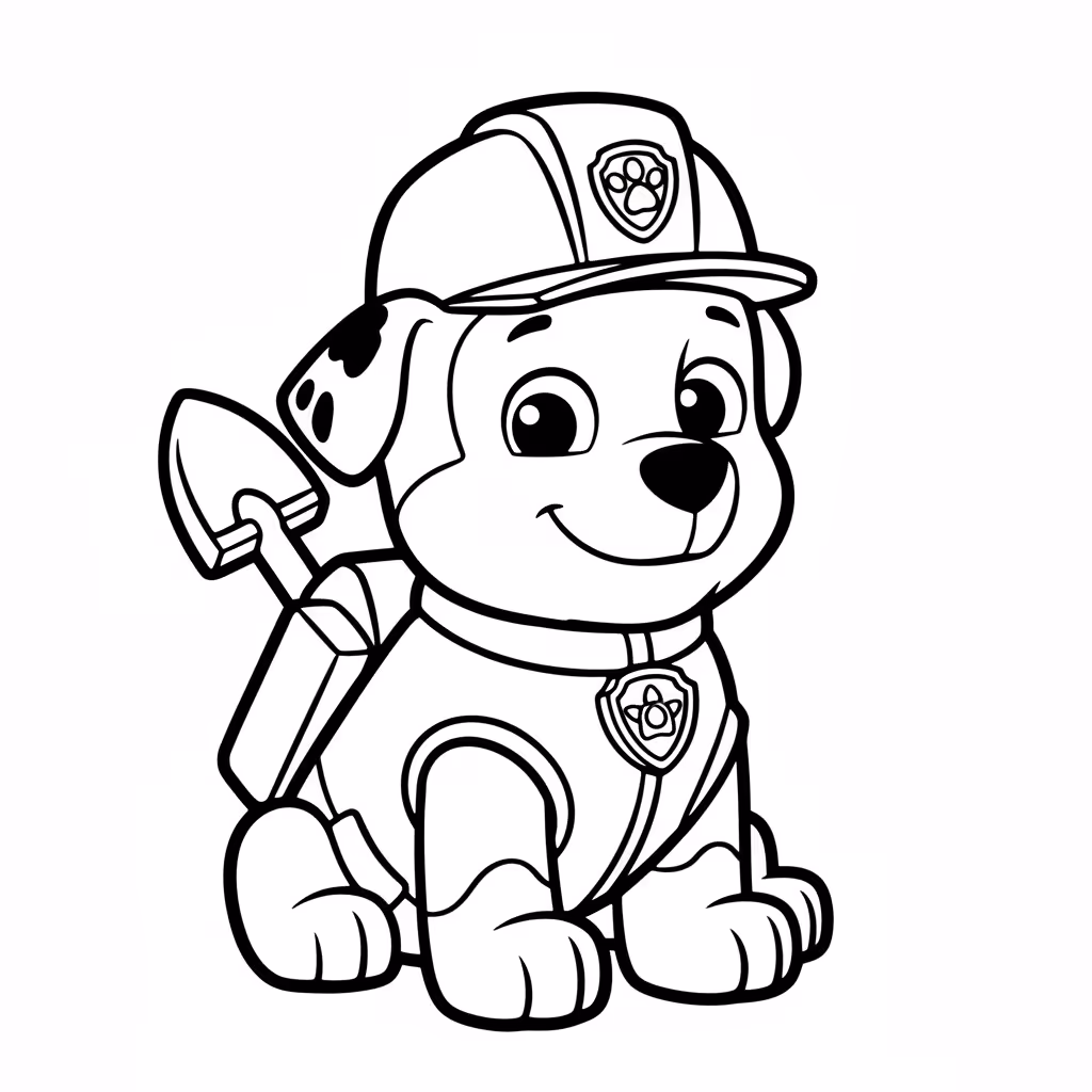 Picture of a printable coloring page showing Gardening, level easy