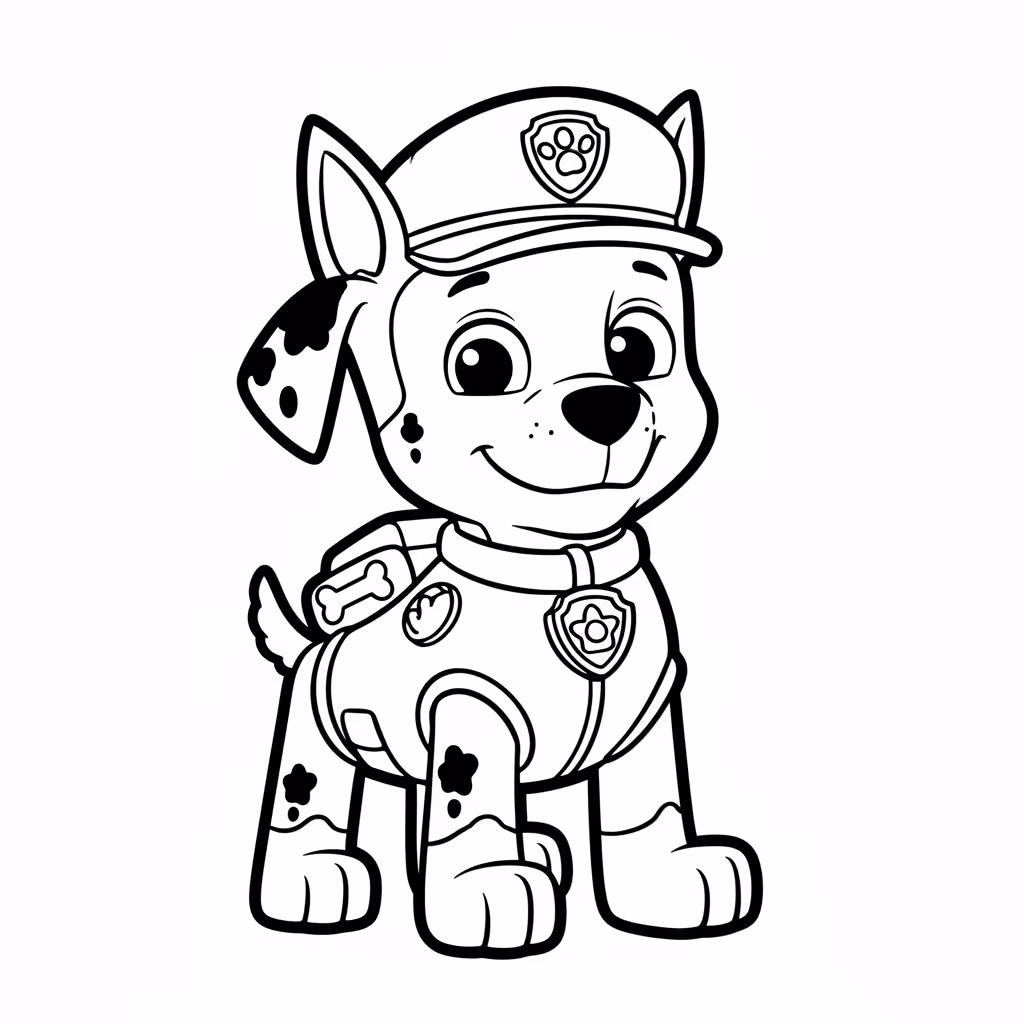 Picture of a printable coloring page showing African PrincessChase, level easy