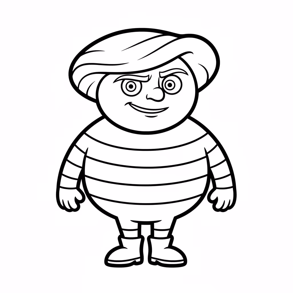 Picture of a printable coloring page showing African PrincessDru, level easy