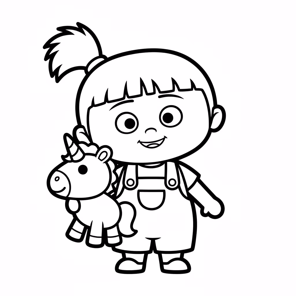 Picture of a printable coloring page showing African PrincessAgnes, level easy