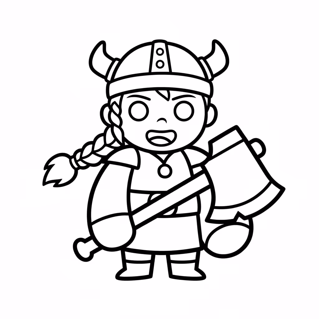Picture of a printable coloring page showing African PrincessAstrid, level easy