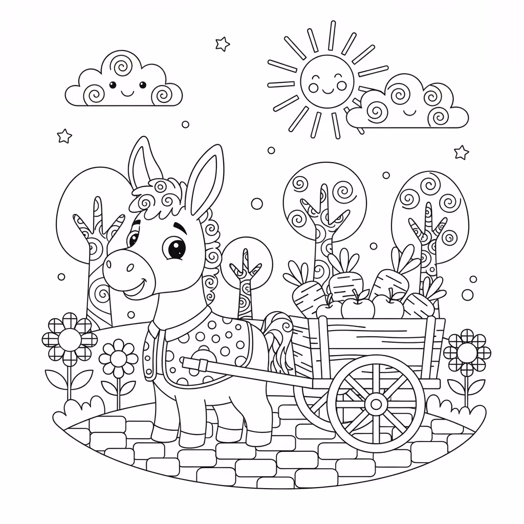 coloriage pour enfant à télécharger, niveau intermédiaire.