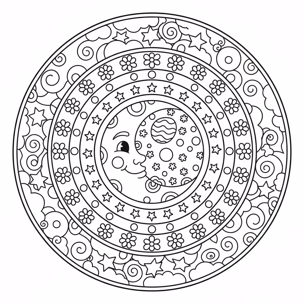 coloriage pour enfant à télécharger, niveau intermédiaire.