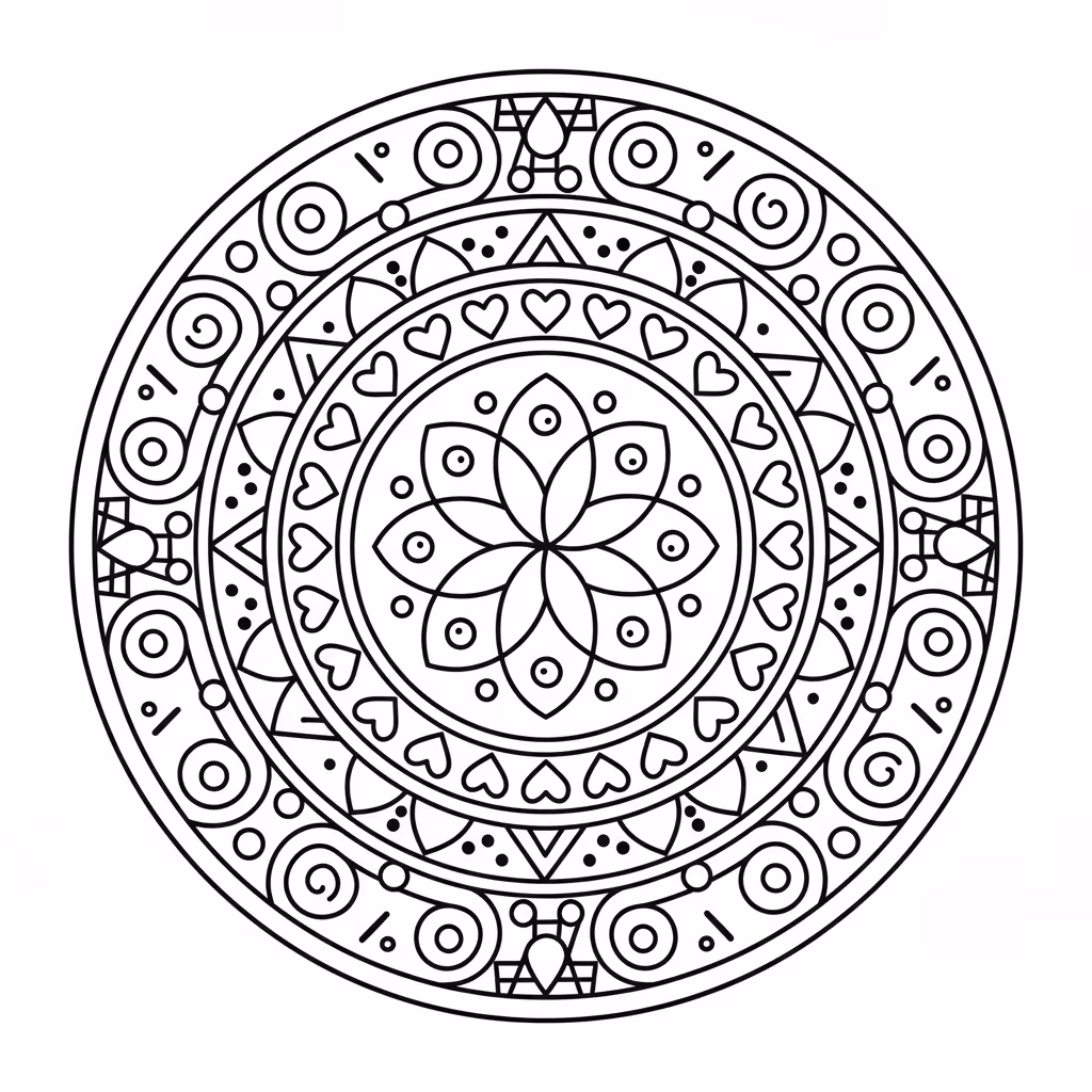 coloriage pour enfant à télécharger, niveau intermédiaire.