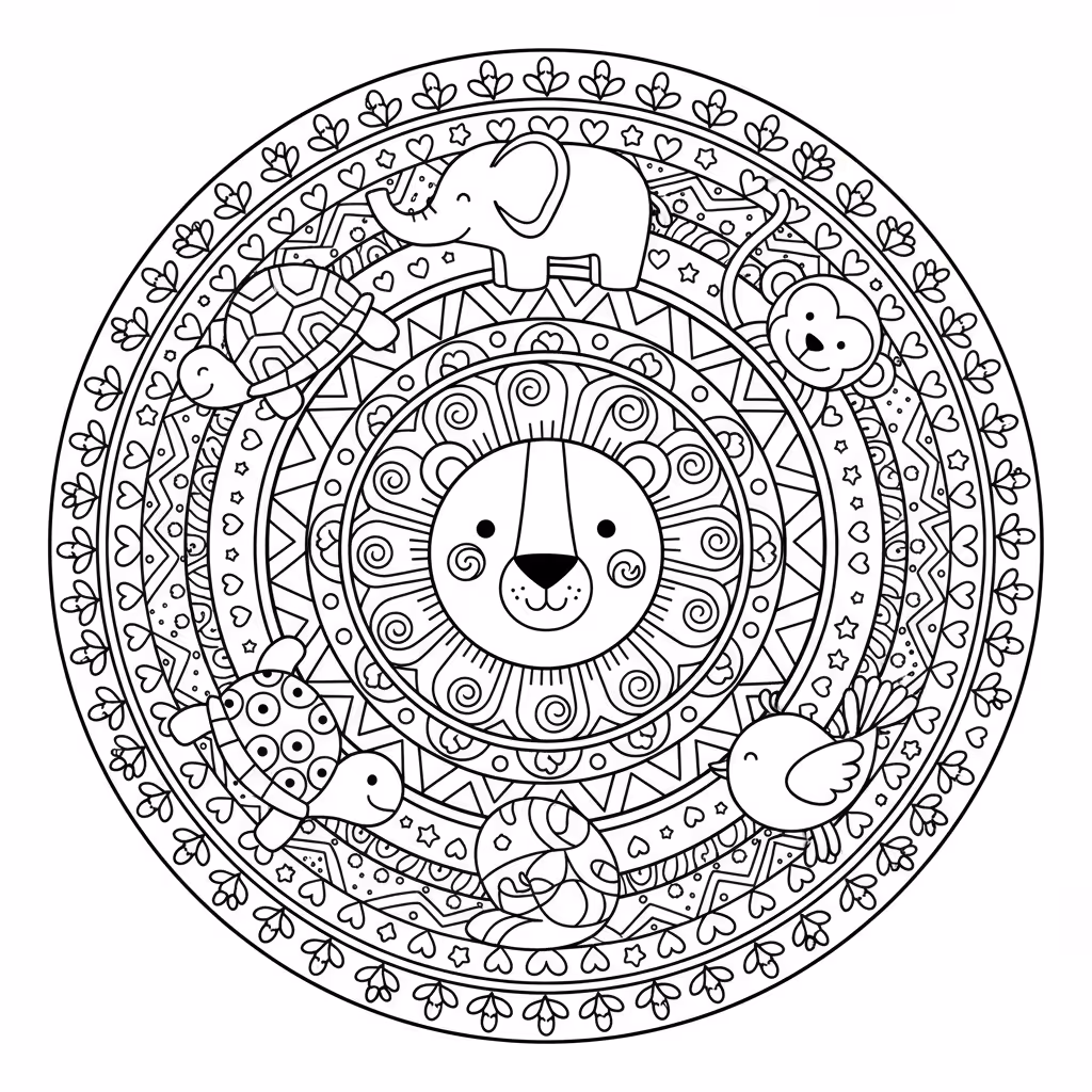coloriage pour enfant à télécharger, niveau intermédiaire.