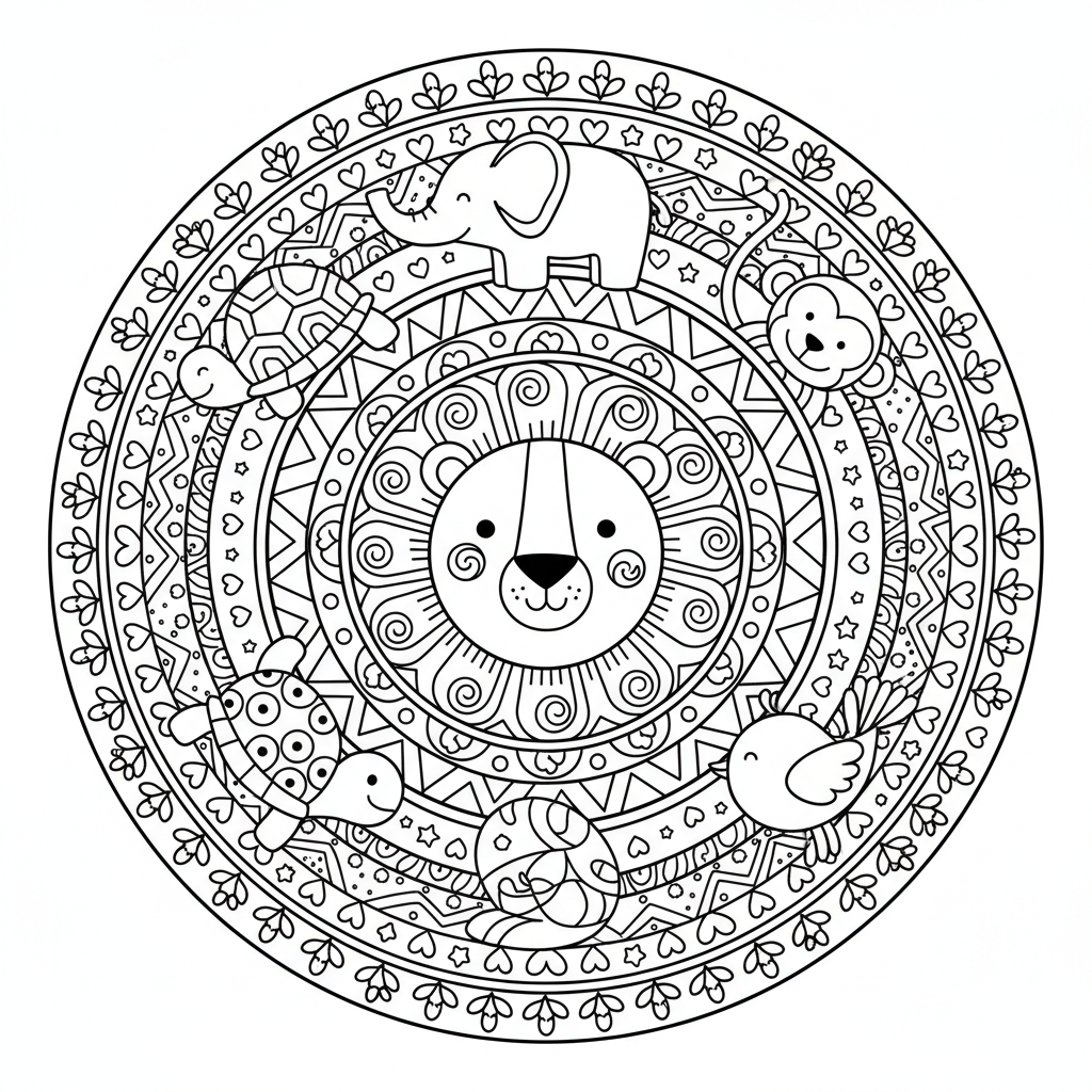 coloriage pour enfant à télécharger, niveau intermédiaire.