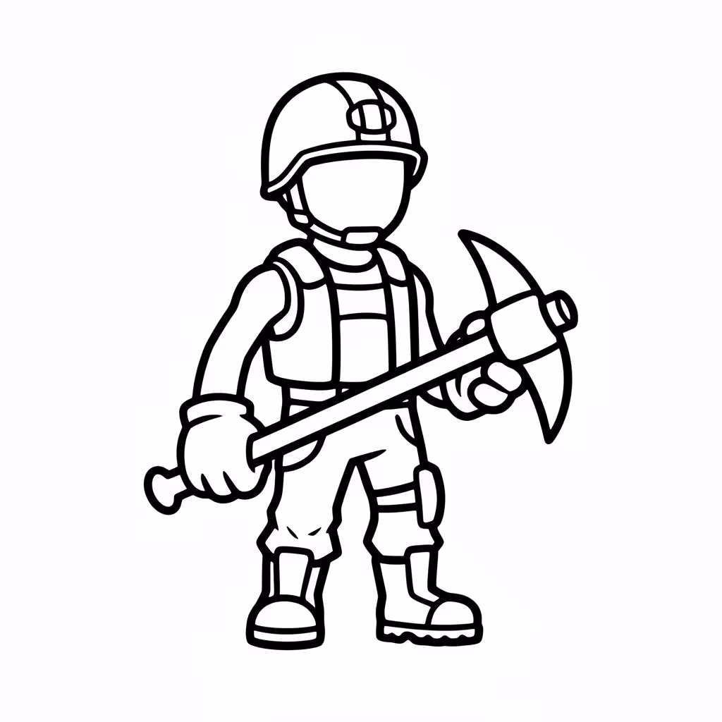 Picture of a printable coloring page showing Gardening, level easy