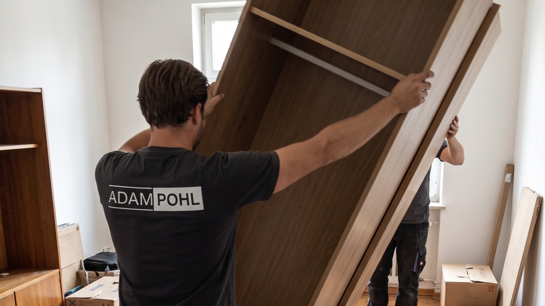 Kleiderschrank wird beim Auszug demontiert, Möbeldemontage durch Adam Pohl
