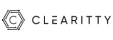 Clearitty company logo featuring a blue hexagonal icon with interconnected lines and dots, followed by the word 'CLEARITTY' in bold blue letters.