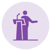 Solid purple circle on a transparent background.