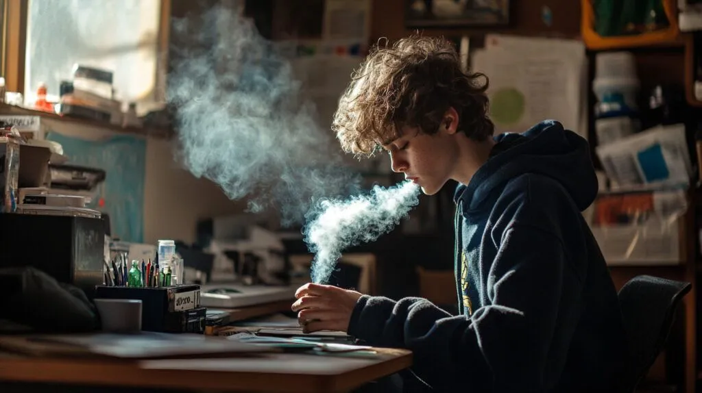 Illustration of HEPA filter trapping air contaminents