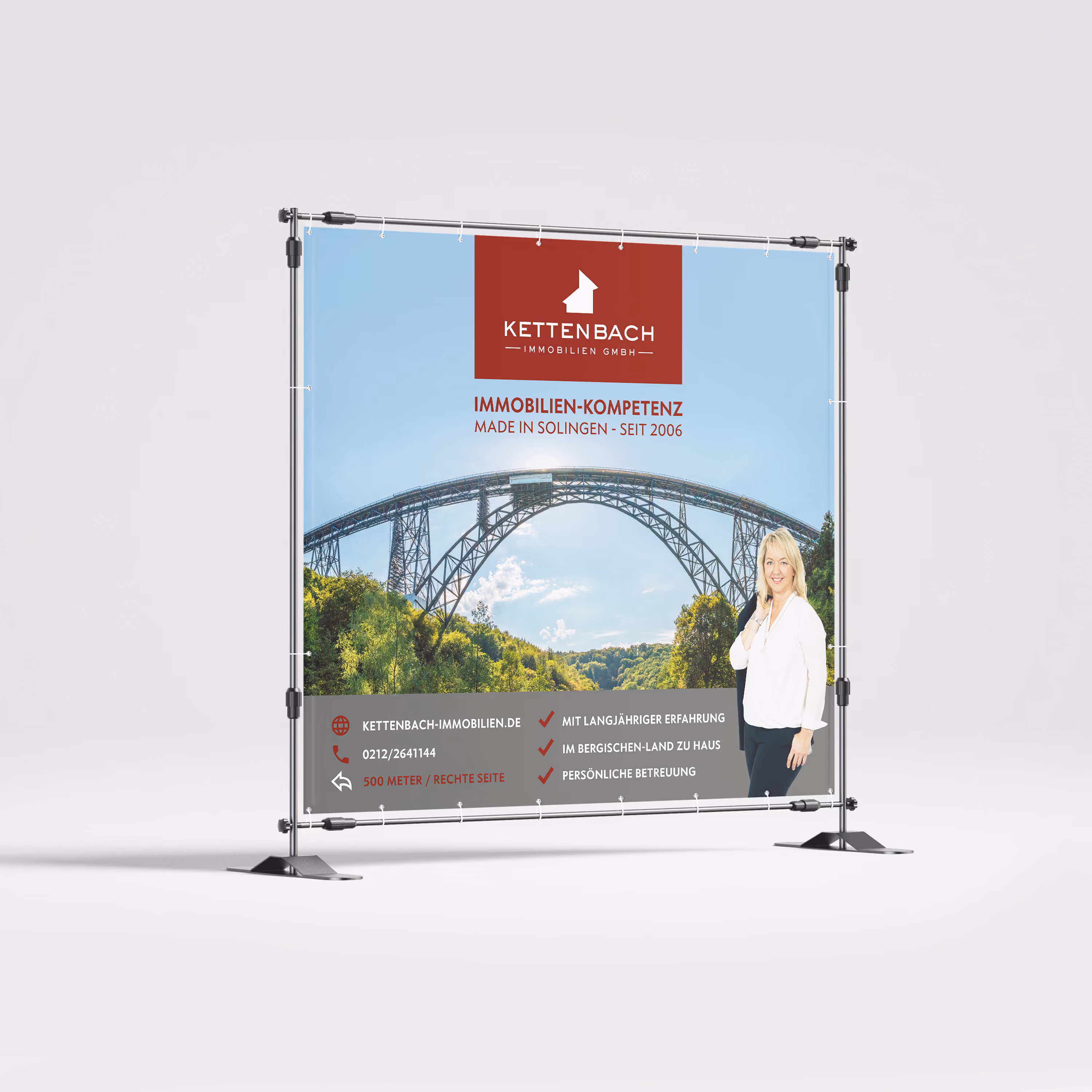 Gestaltung von Plakaten und Broschüren für ein Unternehmen aus Solingen 