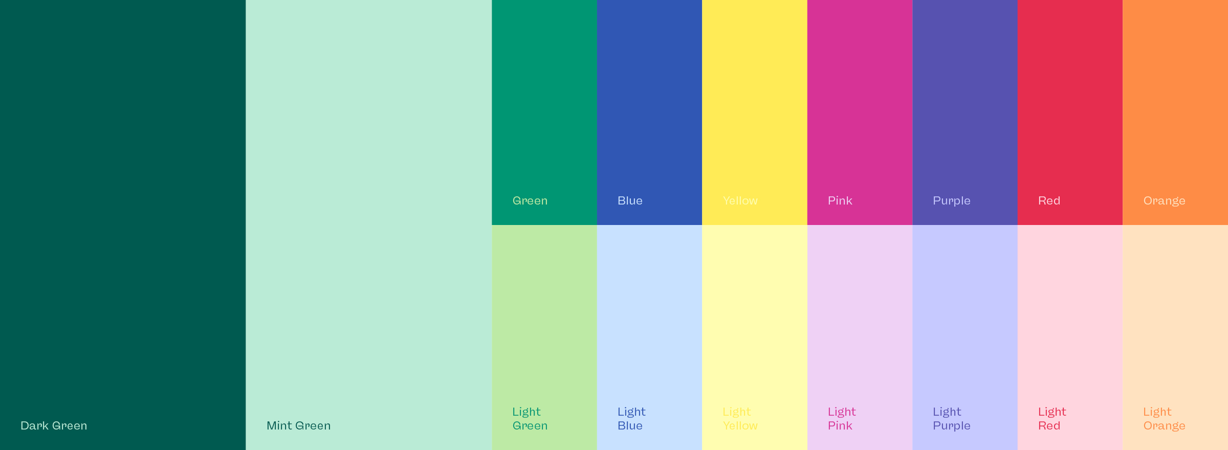 the colors belong to the new visual identity