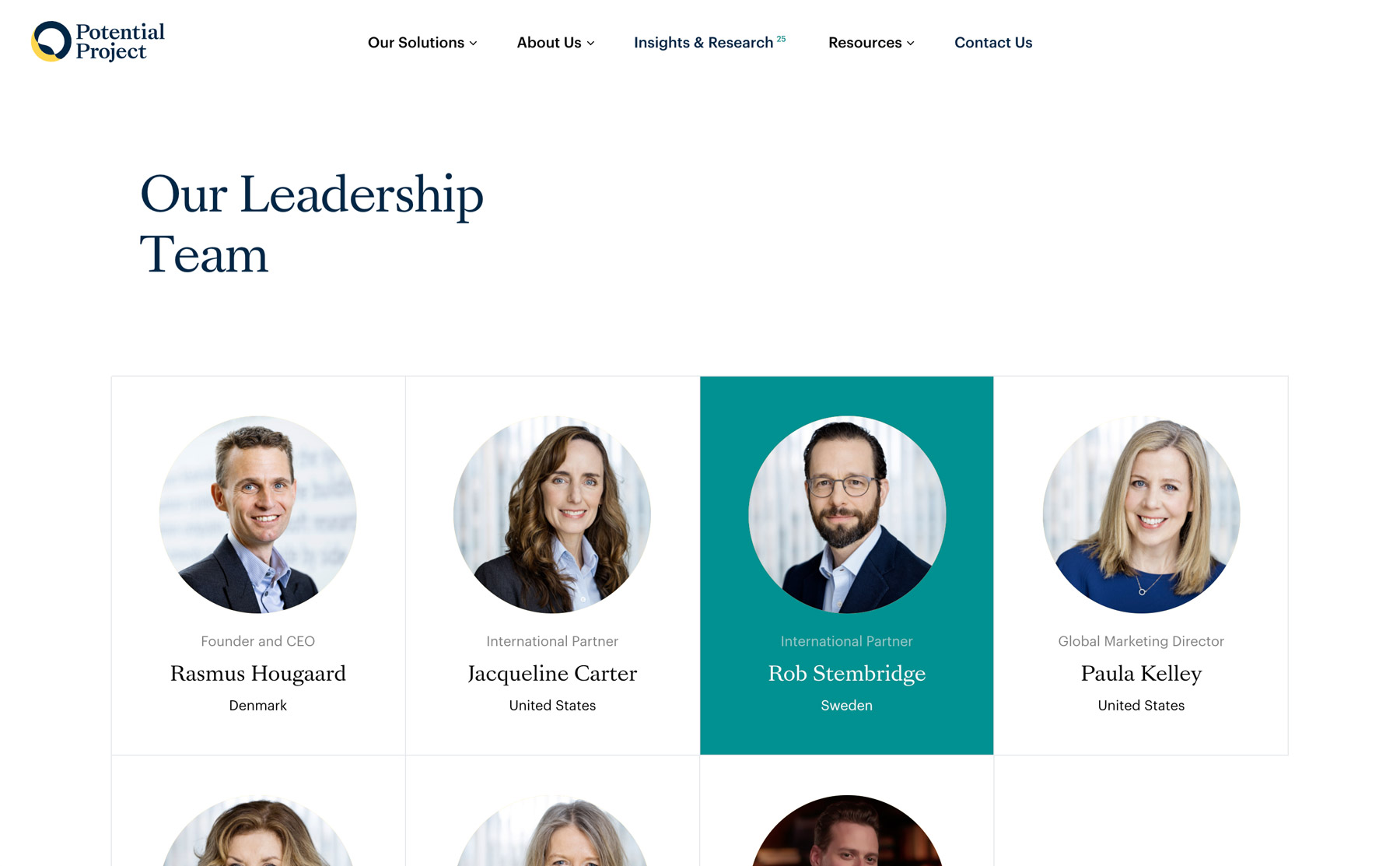 the new website that shows who their leadership team is