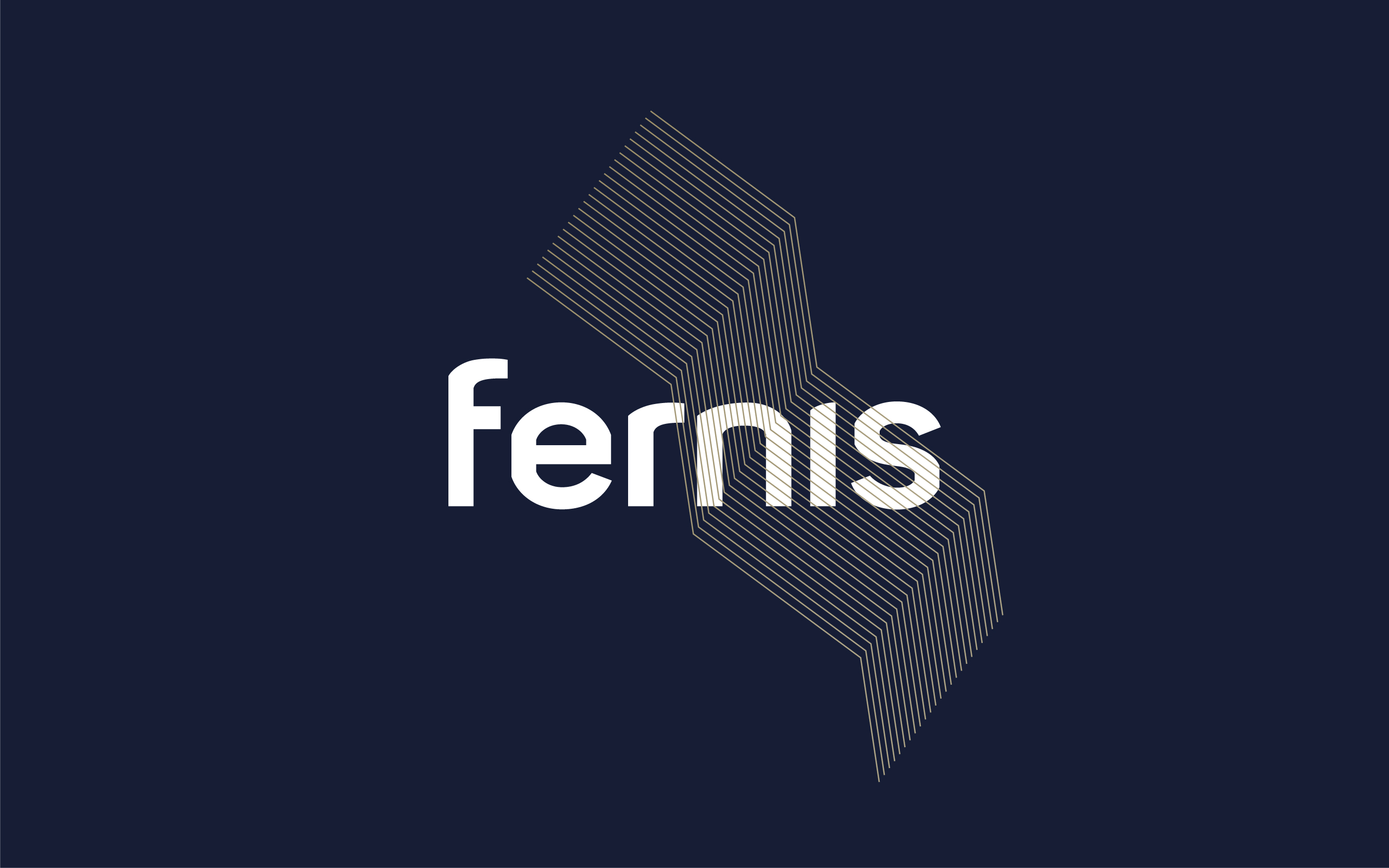 The finished Fernis Logo in dark blue