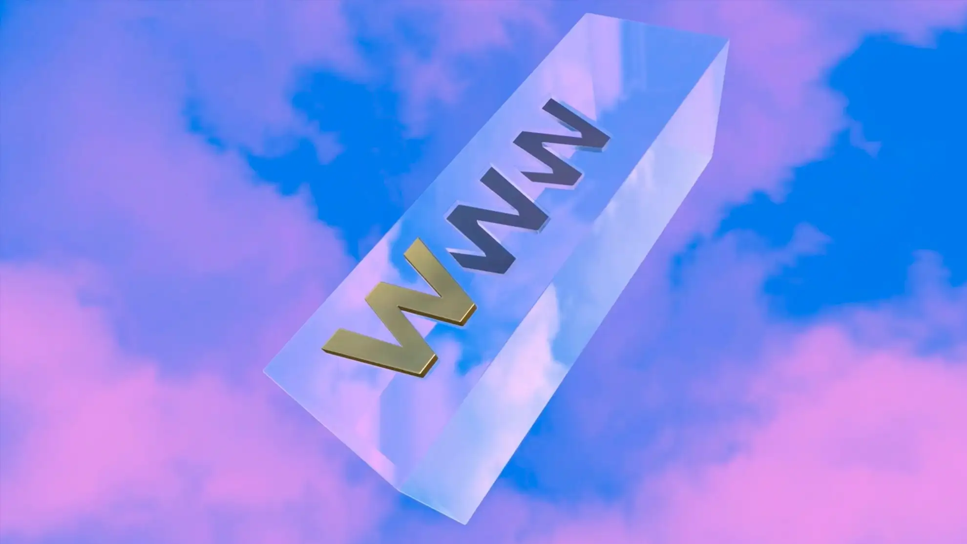 The Annual Awards statuette on a background of pink clouds.