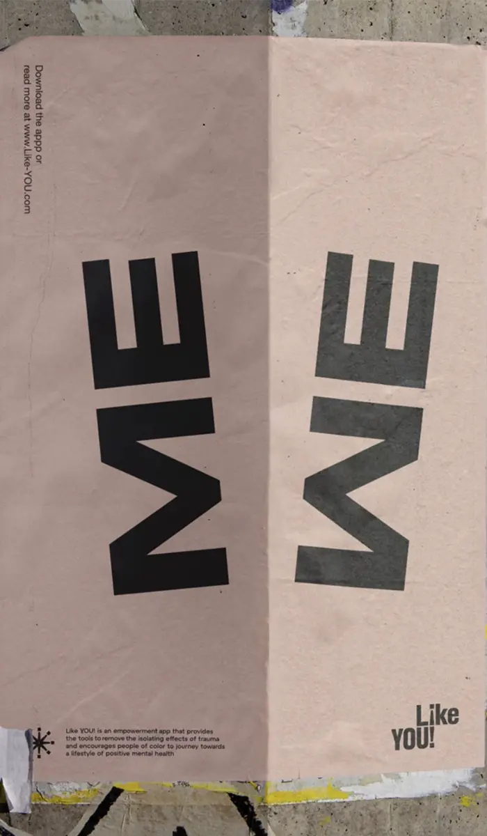 Black man praying with his eyes closed.