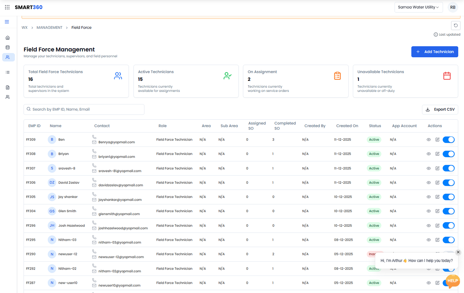 Service order management for utility
