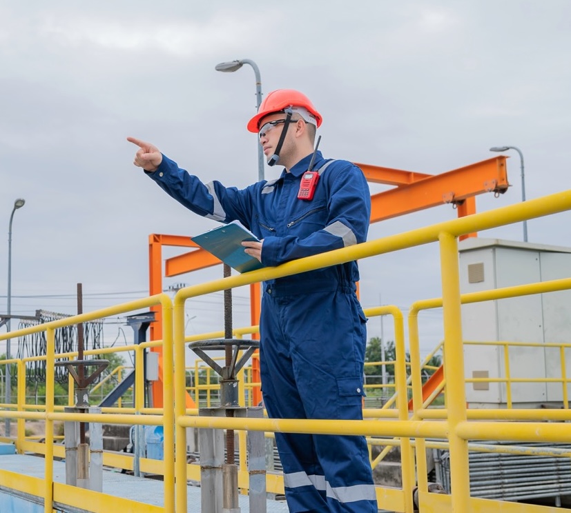 Utility Worker Guiding someone