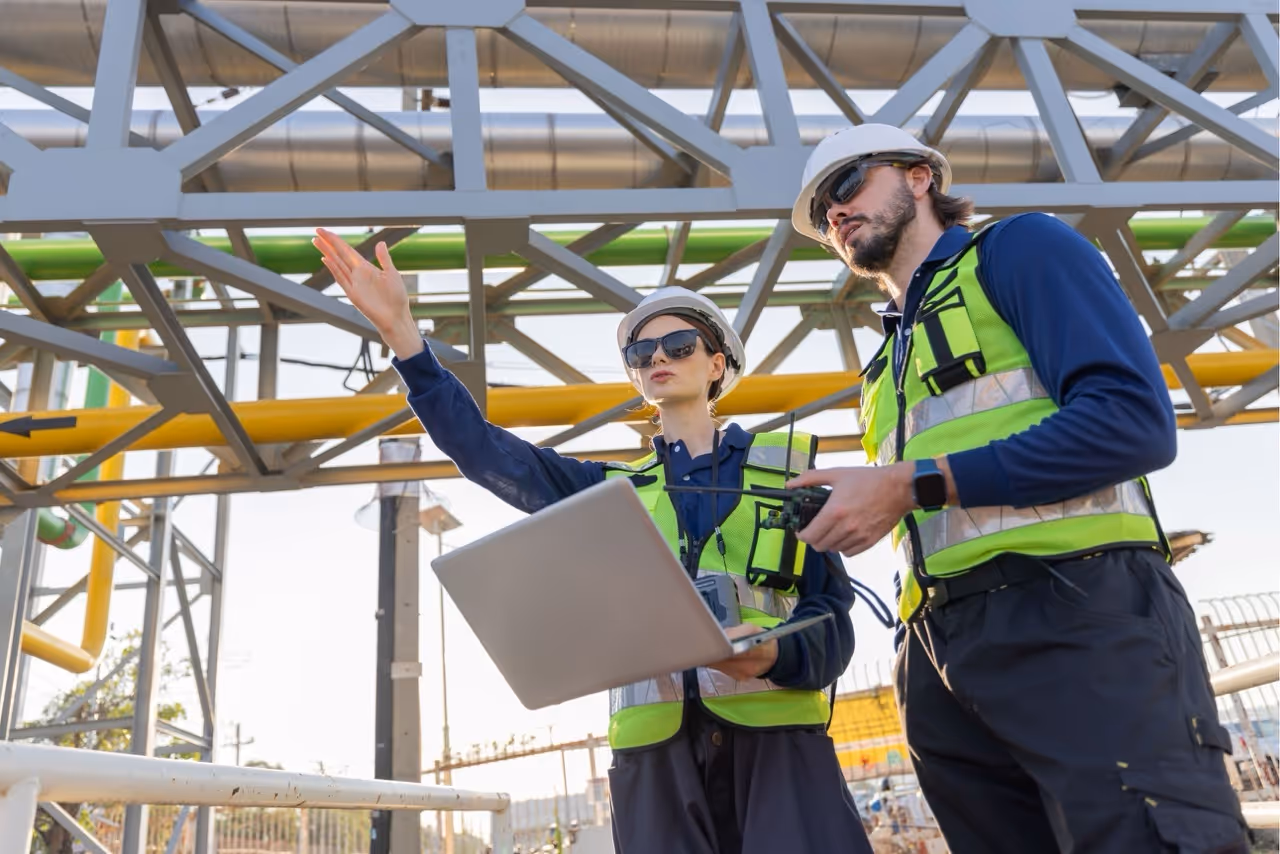 Gas utility workers