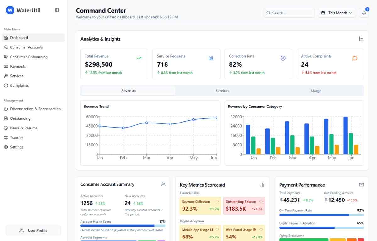 Customer Information System for utility