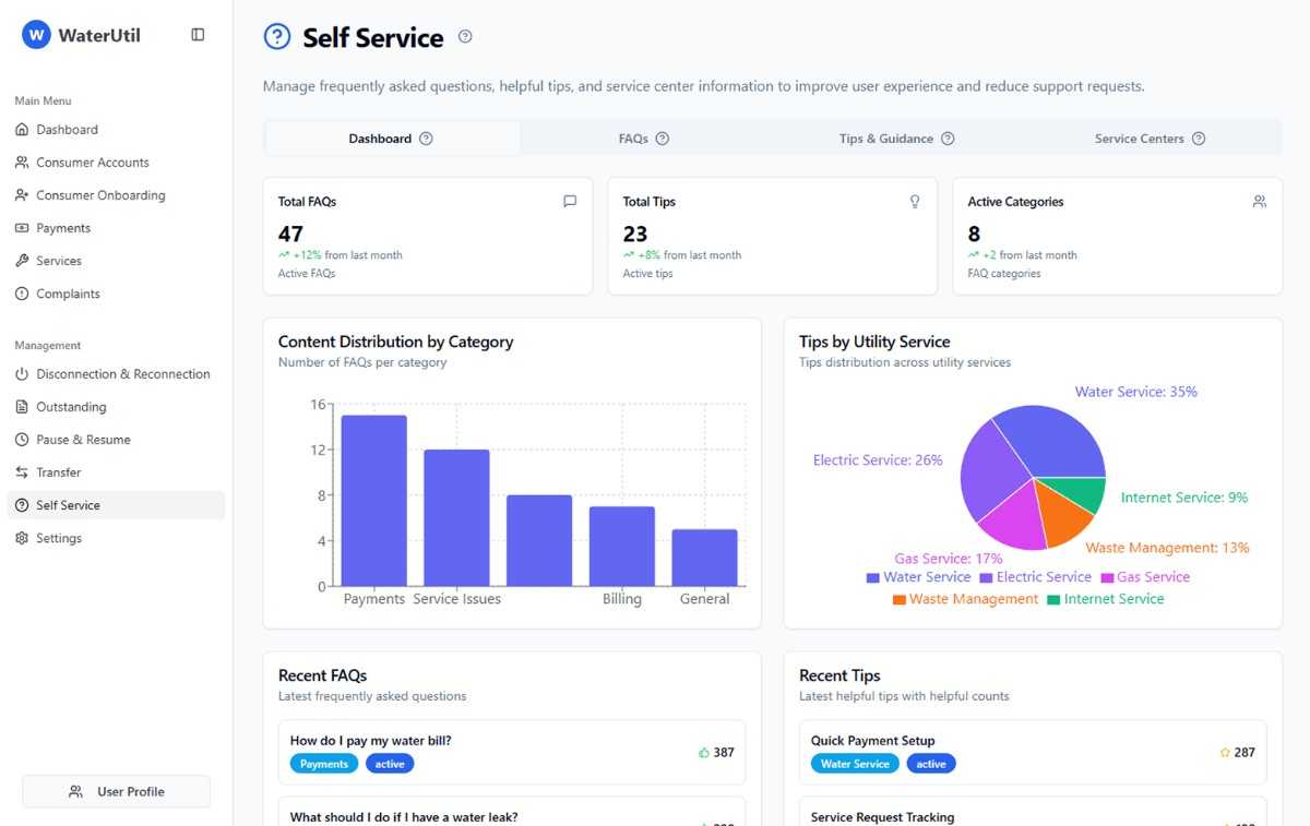 Customer Self-Service For Utility