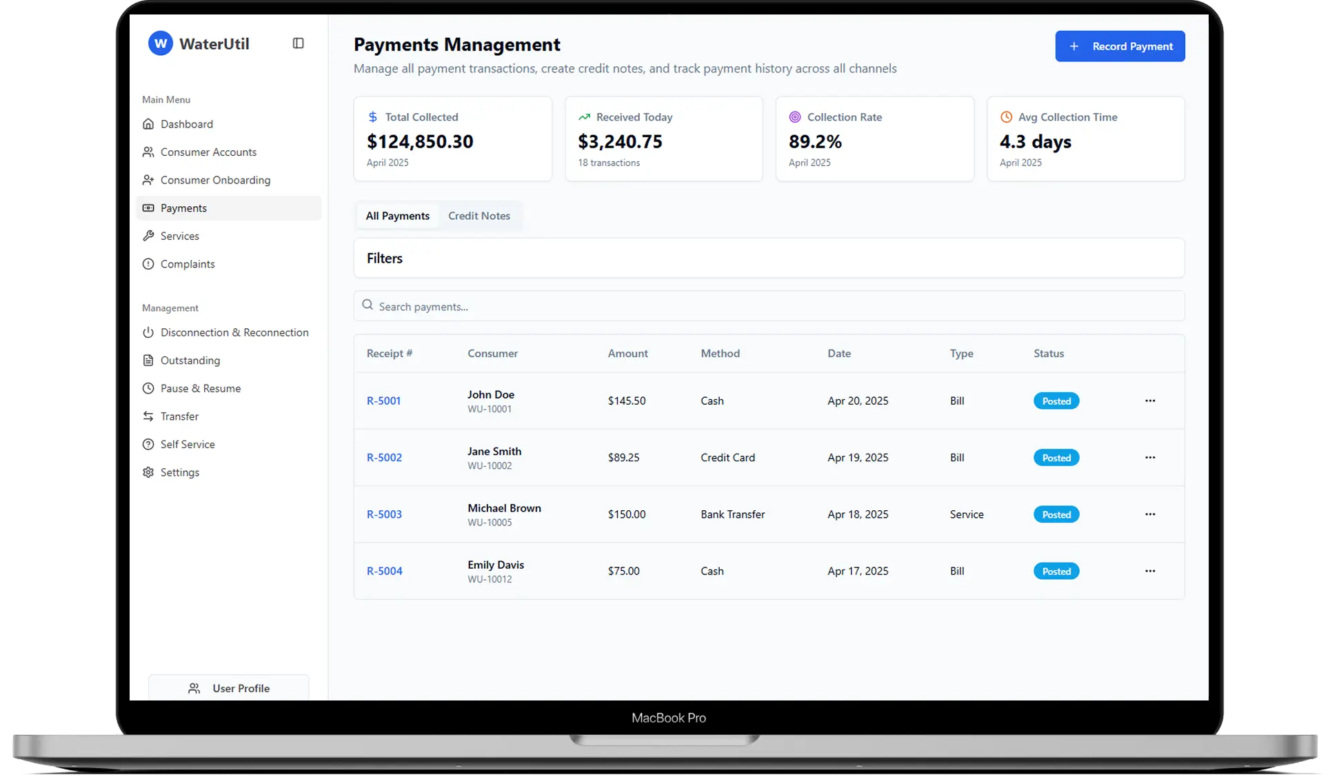 meter data management mockup