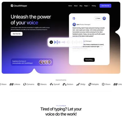 Home V1 Page - CloudWhisper - Webflow Template | BRIX Templates