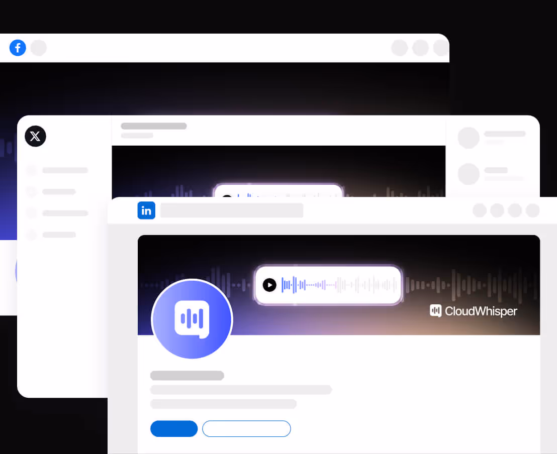 Cloudwhisper - Social Media Assets Included - Speech To Text App Template
