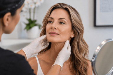 Patient with natural, long-lasting results after a deep plane facelift in Palm Desert, California