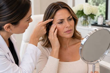 Smooth forehead results after Botox treatment in Palm Desert, California