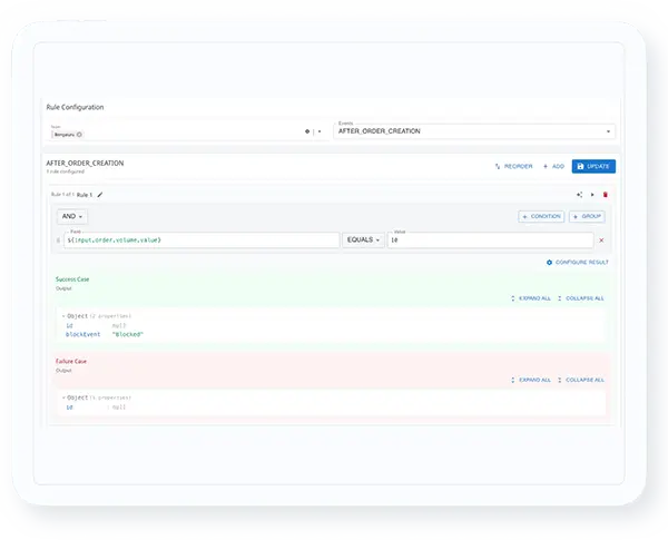 Best route planning software showing rule-based order validation and routing logic