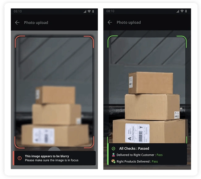 Tablet screen showing a task sequencing interface with multiple rows labeled 'Tata Ace Super Mint' featuring progress indicators, task counts, and colored sequenced blocks representing task schedules.
